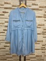 Rochie lejera blugi cu detalii pietricele Zara