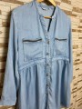 Rochie lejera blugi cu detalii pietricele Zara