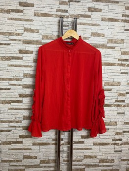 Camasa maneci cu volane Zara