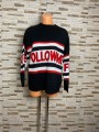 Pulover oversized cu mesaj "Follow Me" Jennyfer