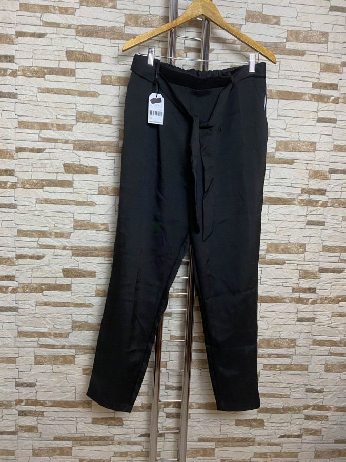 Pantaloni casual gen jogger cu dunga alba laterala Jennyfer