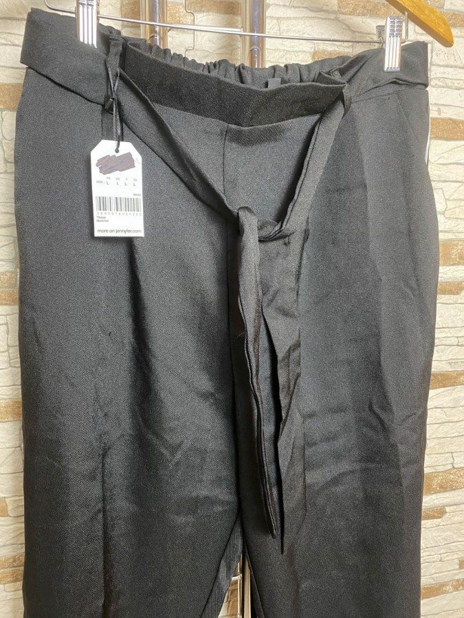 Pantaloni casual gen jogger cu dunga alba laterala Jennyfer