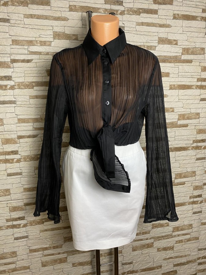 Camasa plisata cu maneci evazate