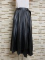 Fusta midi plisata imitatie piele Zara
