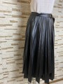 Fusta midi plisata imitatie piele Zara