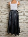 Fusta midi plisata imitatie piele Zara