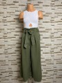 Pantaloni paperbag culotte cu talie inalta Zara