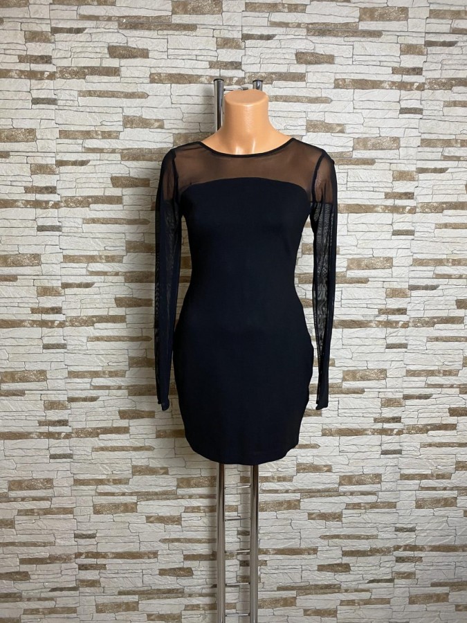 Rochie bodycon cu maneci plasa Zara