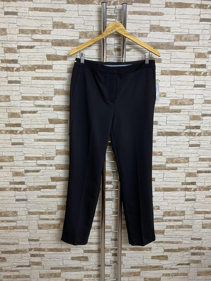 Pantaloni la dunga cu talie medie elastica Zara