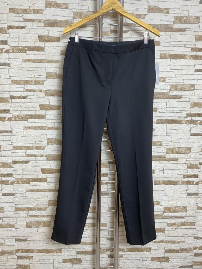 Pantaloni la dunga cu talie medie elastica Zara
