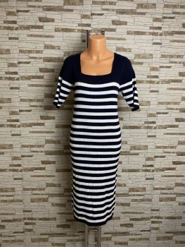 Rochie midi tricotata in dungi Next